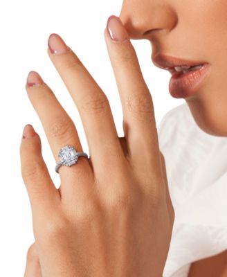 Moissanite (2-5/8 ct. t.w.) Multi-Cluster Ring in Sterling Silver