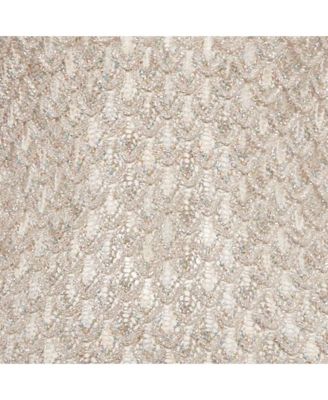 Women's Beige Lurex Knit Ruched Maxi Dress