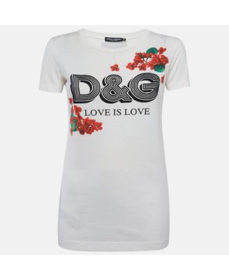 Women's White Floral Print Jersey T-Shirt