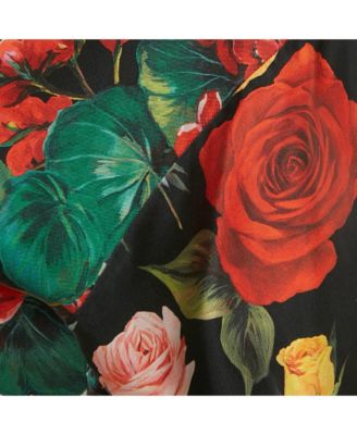 Women's White Foulard Print Cotton Poplin Oversize Shirt