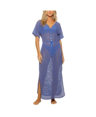 Women's Lattice V Neck Long Dress Cover-up