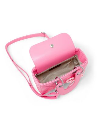 Girls Quilted Rectangle Bow Charm Handbag