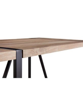 Streamdale 55" Modern Rustic Industrial Dining Table for 4-6, Engineered Wood & Metal Legs