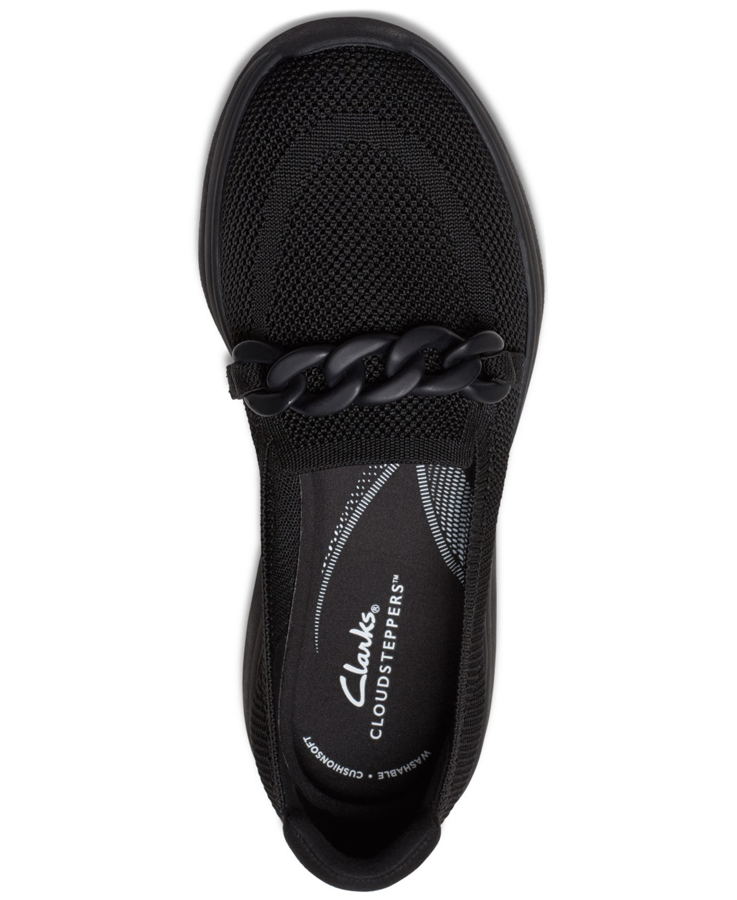 Женские туфли Clarks Ezrin Cove Slip On, цвет: Чёрный — фото 4