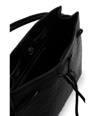 Embossed Leather Bowling Bag