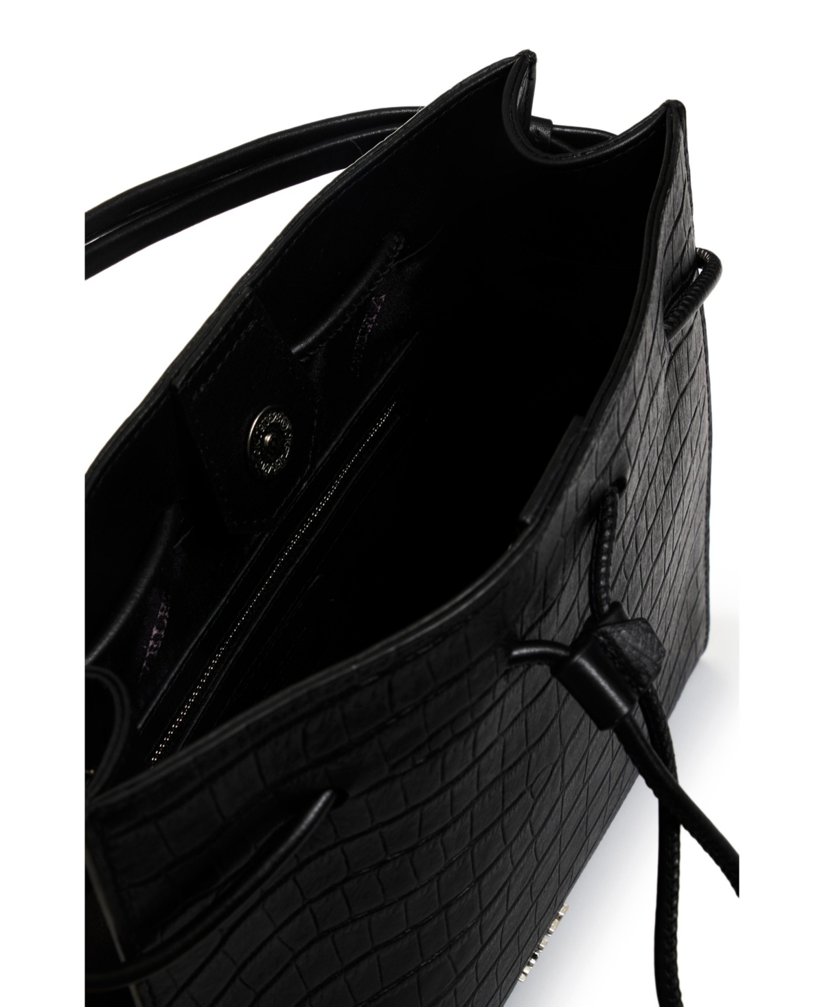 Velez Embossed Leather Bowling Bag