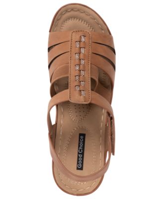 Women's Yuna Strappy Round Toe Wedge Sandals