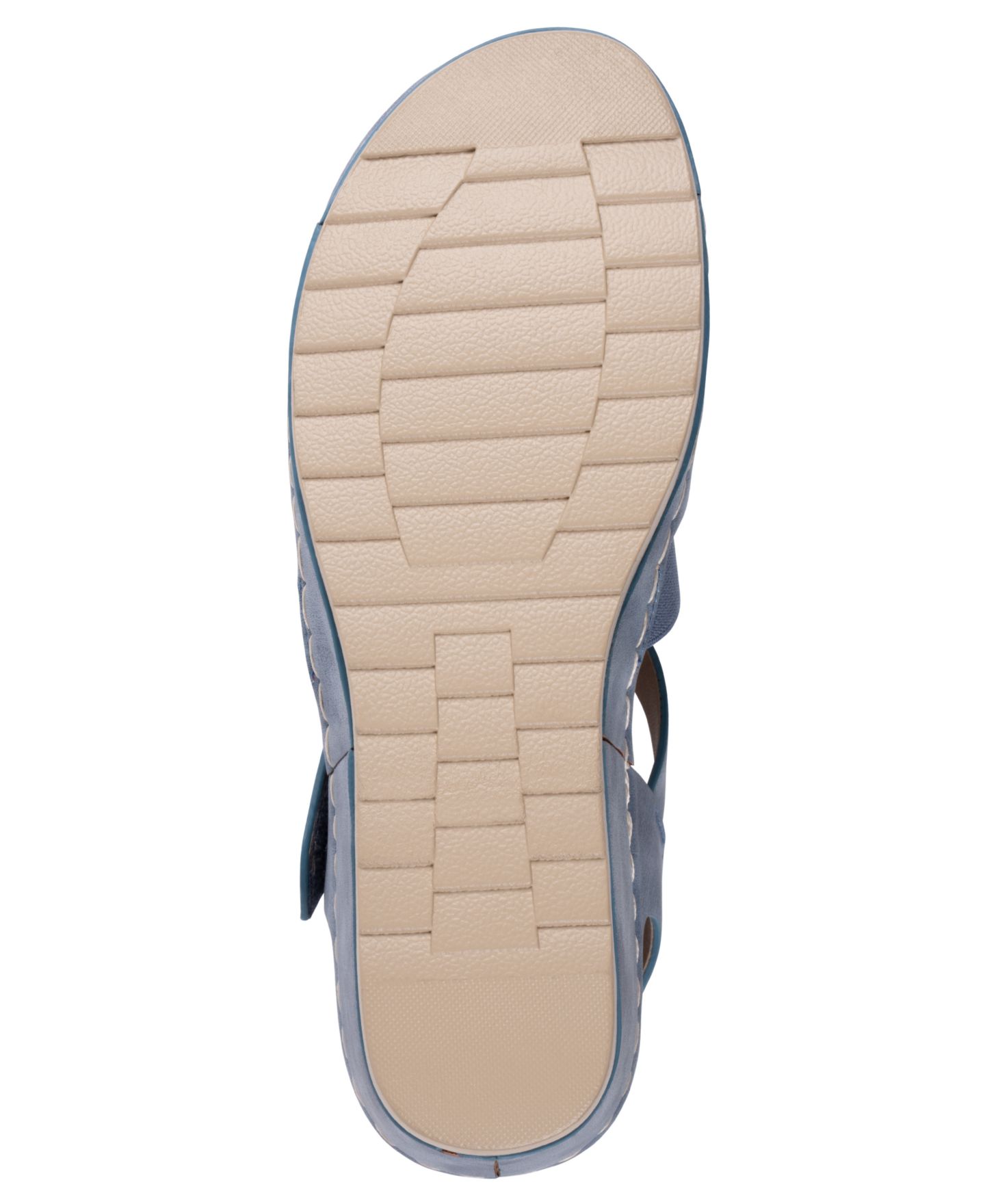 Женские сандалии GC Shoes Yuna Strappy Round Toe Wedge, цвет: Синий — фото 5