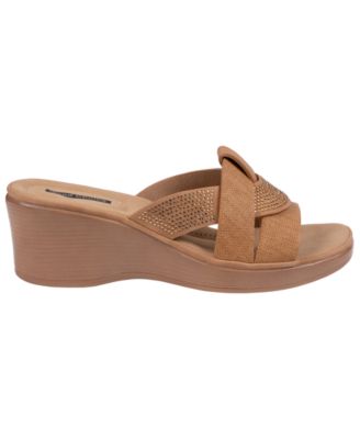 Women's Selva Embellished Round Toe Wedge Sandals