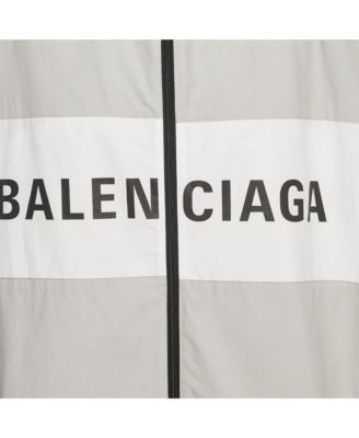 Men's Unisex Grey Logo Print Oversized Jacket