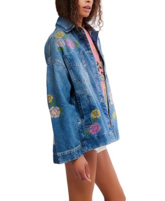 Women's Madison Embroidered Denim Shirt Jacket