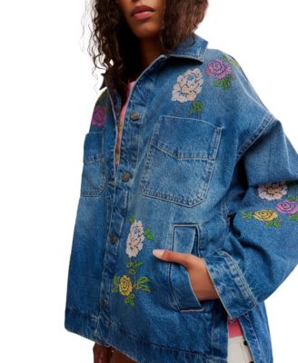 Women's Madison Embroidered Denim Shirt Jacket