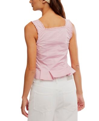 Women's Bridgette Corset Scoop Neck Solid Top