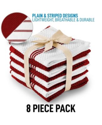 Reusable Absorbent Cotton Kitchen Towels, 8-Pack