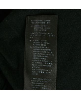 Men's Black Logo Print Cotton Crew Neck Distressed Sweatshirt