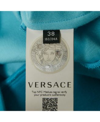 Men's Blue Logo Embroidered Jersey Sweatshirt