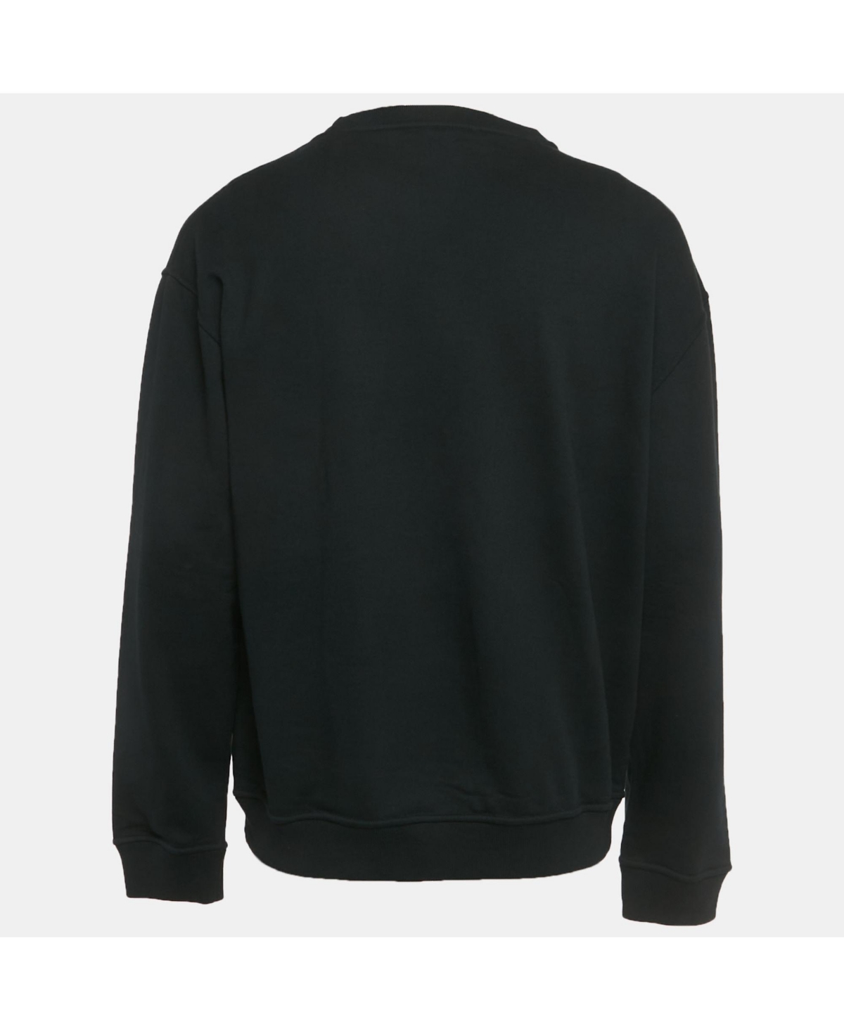 Pre-Owned Versace Men's Black Medusa Head Printed Cotton Knit Pullover