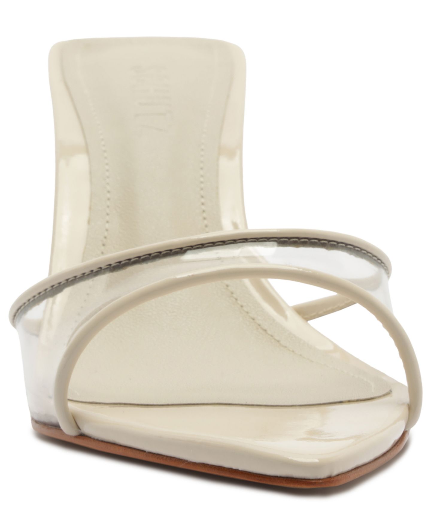 Женские сандалии Schutz Elodie Vinyl Slip-On Dress Sandals, цвет: Белый — фото 9