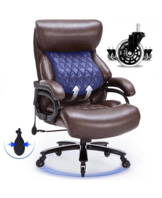 600LBS Heavy Duty Office Chair, Big & Tall, High Back Executive Desk Chair with Pocket Spring Cushion