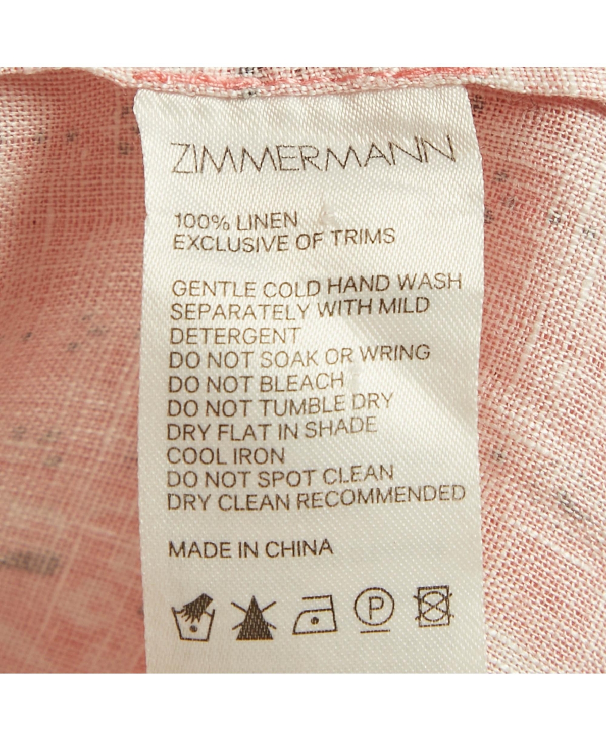 Pre-Owned Zimmermann Women's Pink Paisley Print Linen Set