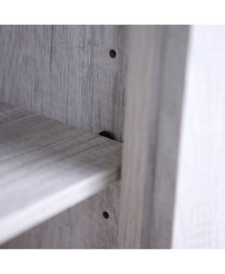 Elegant sideboard with 2 acrylic mirrored doors, laminate & MDF