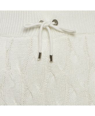 Women's Cable Knit Tie Detail Midi Skirt
