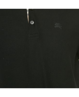 Men's Black Pique Jersey Polo T-Shirt