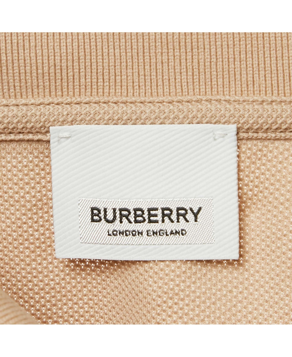 Pre-Owned Burberry Men's Beige Cotton Pique Polo T-Shirt