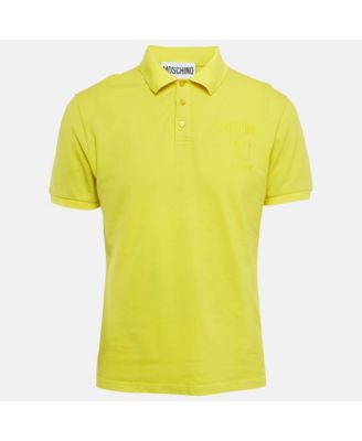 Men's Couture Yellow Cotton Pique Polo T-Shirt
