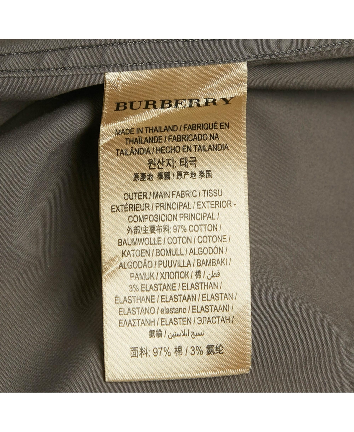 Pre-Owned Burberry Men's Grey Cotton Long Sleeve Shirt