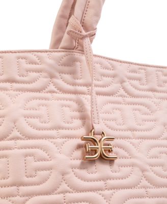 Ethyl Top Zip East West Quilted Logo Extra Large Tote Bag