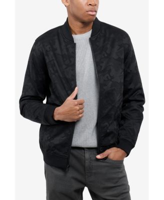Men's Jacquarded Camouflage Bomber Jacket