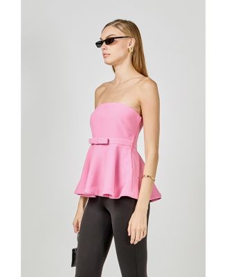 Women's Strapless Flared Top