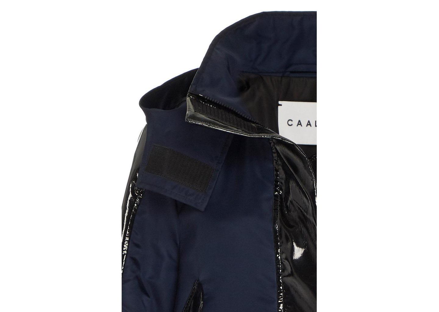 Женские куртки CAALO Water-Resistant Cropped Raincoat, цвет: Тёмно-синий чёрный — фото 2