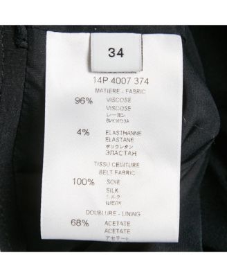 Women's Black Print Crepe Midi Skirt