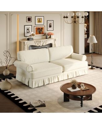 Luxuriously Comfortable 3&4-Seater Cloud Couch, Chenille Sofa with Rolled Arms