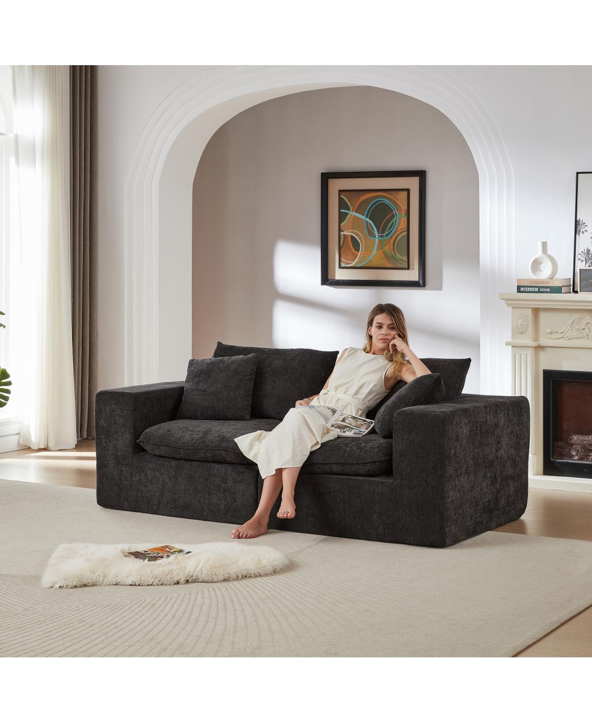 Streamdale Furniture Modern Chenille Cloud Sofa - Freely Combinable, Comfortable Living Room Furniture