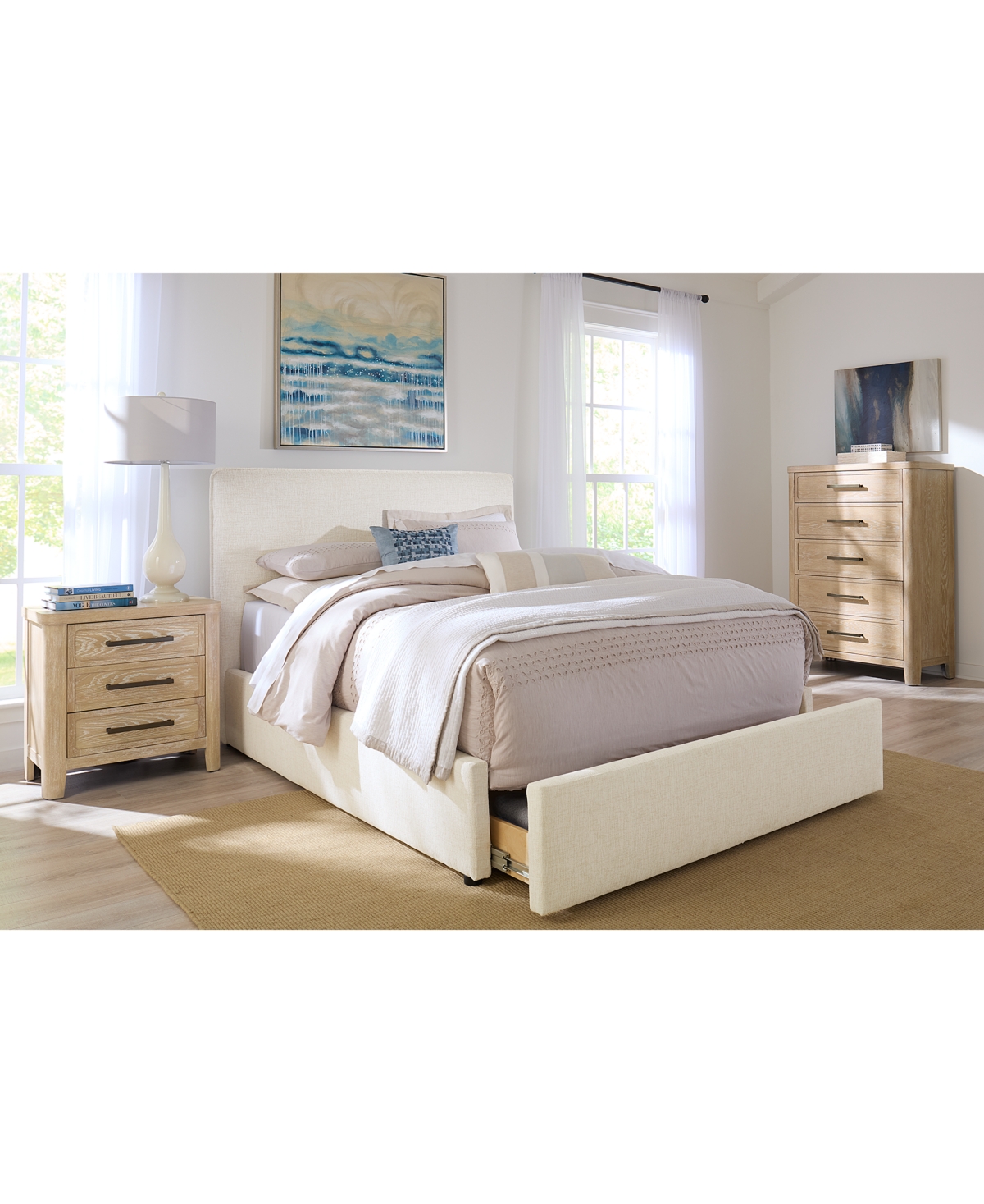 Marcel Upholstered Queen Storage Bed