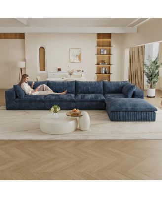 Cloud Sofa, Corduroy, Deep Seat, Removable Cushion, No Assembly