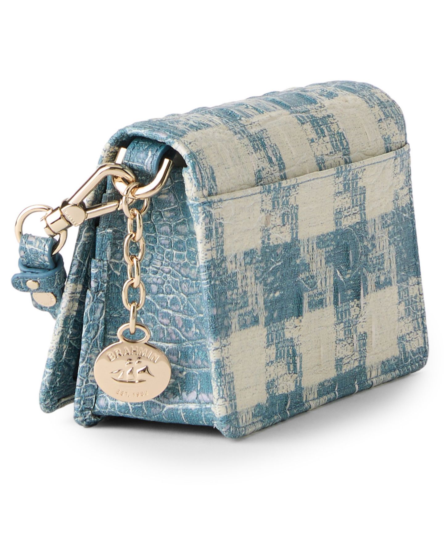 Женская сумка Brahmin Minuette Sakura Medium Leather Crossbody, цвет: Синий — фото 5