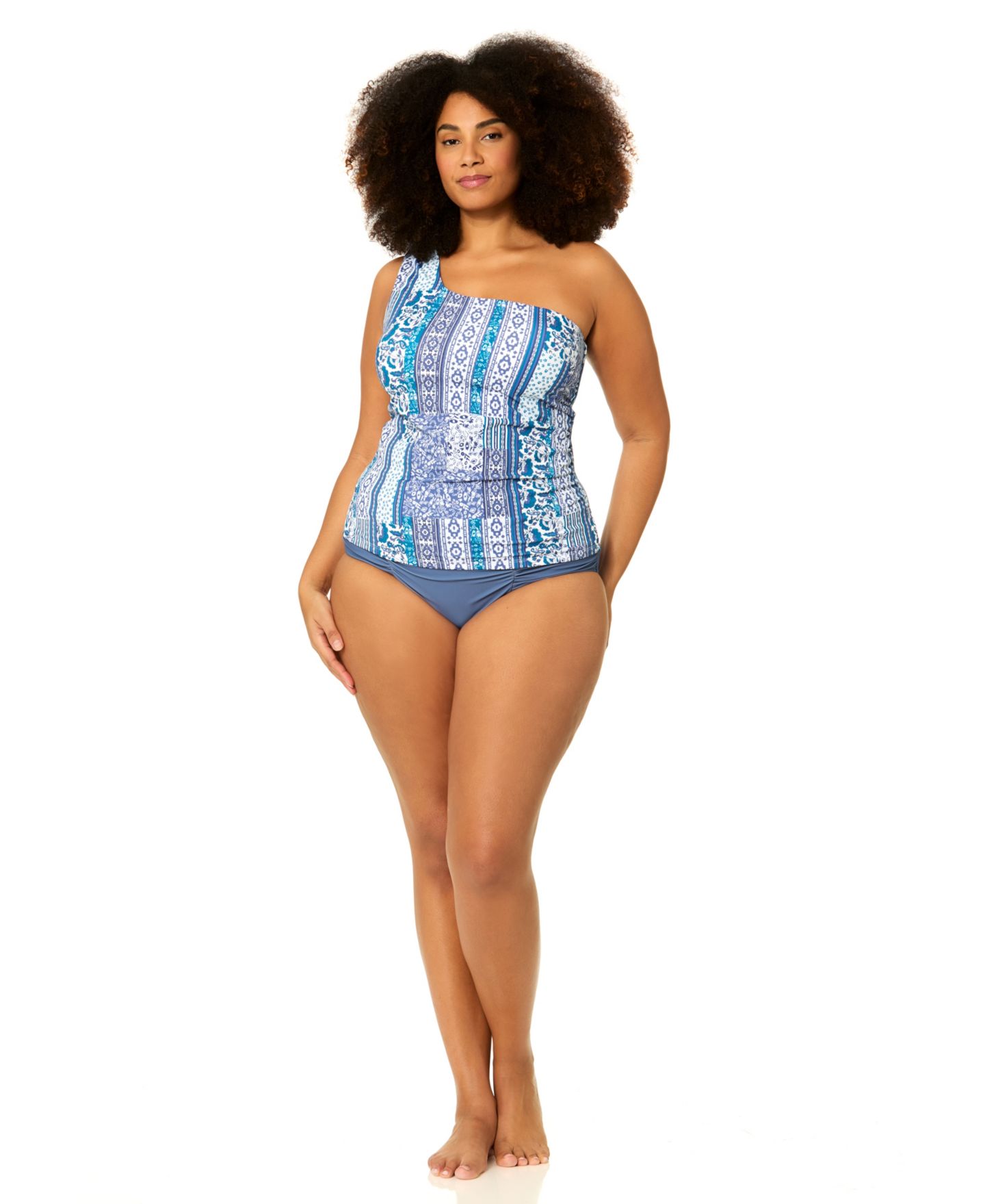 Верх бикини Tankini — Raisins Curve, цвет: Сланцевый синий — фото 3