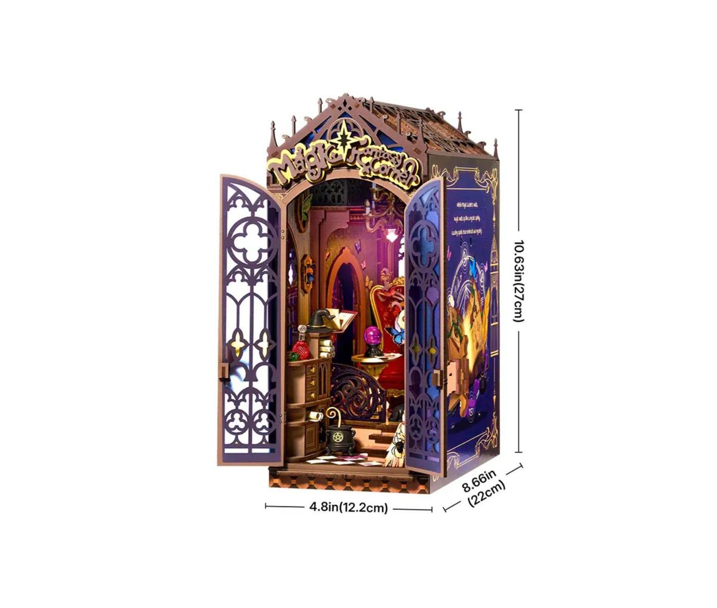 Детские конструкторы Flash Popup Magic Fantasy Corner 185-Piece 3D Wooden DIY Book Nook Kit, Ages 14+ — фото 5