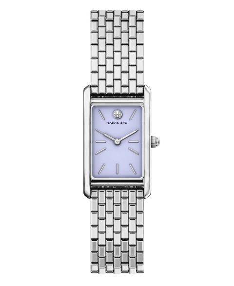 Женские тонкие часы Tory Burch The Eleanor Slim, две стрелки, серебристая сталь, 22 мм