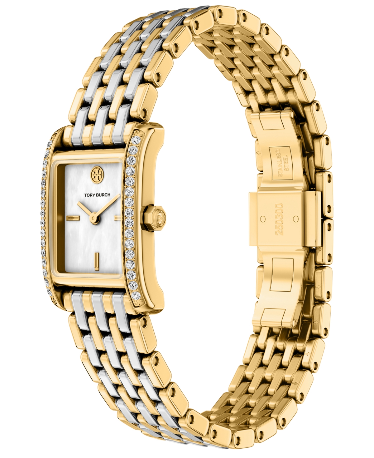 Tory Burch Women's The Eleanor Small Quartz Two-Hand Two-Tone Stainless Steel Watch, 22mm