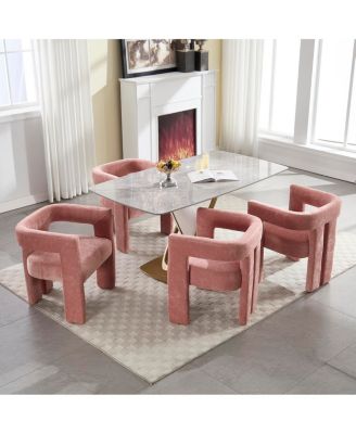 Contemporary Fabric Upholstered Accent/Dining Chair (2PC/SET)