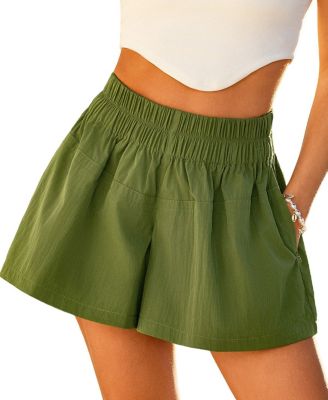 Women's Right on Track Green Shorts