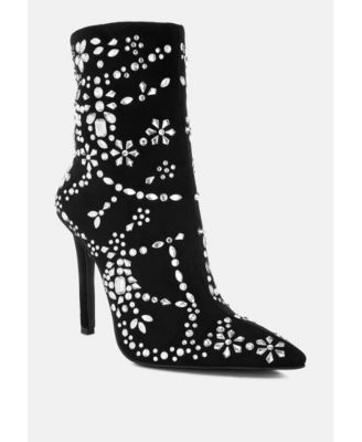 Women's Dunari Diamante Embellished Microfiber Boots