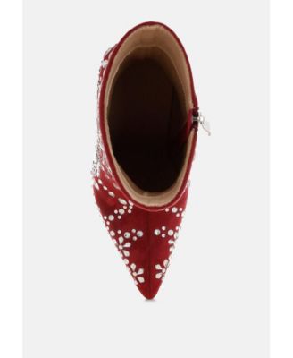 Women's Dunari Diamante Embellished Microfiber Boots