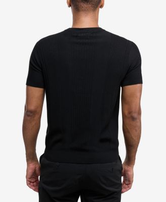 Men's Crew Rib Neck Raised Stripe Sweater