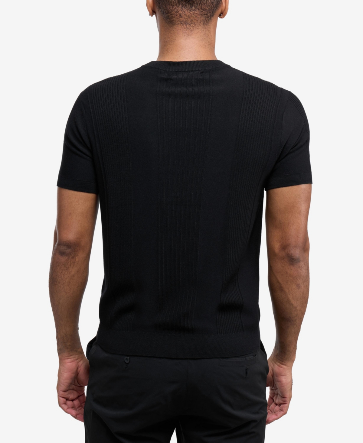 Xray Men's Crew Rib Neck Raised Stripe Sweater